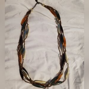 5 for $25 | Vintage Multi-Layered Light Earth Tone Necklace